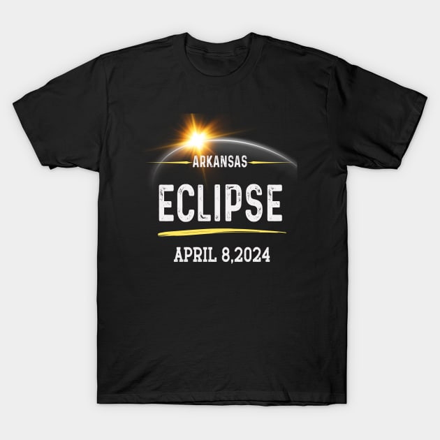 2024 Solar Eclipse arkansas USA Totality T-Shirt by Peter smith